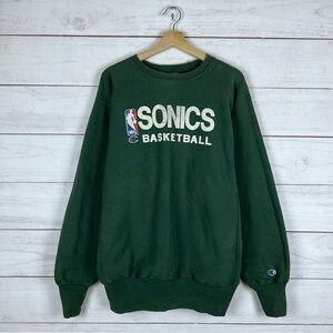 Vintage 1990s Seattle SuperSonics NBA Champion Reverse Weave Sweatshirt XL
